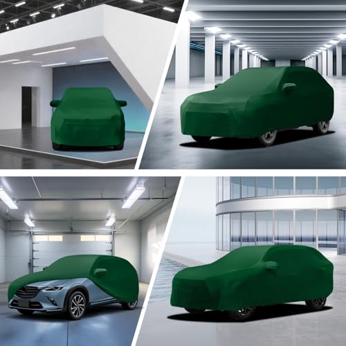 WinPower Indoor Car Cover SUV 198-208 Inch Soft Stretch Breathable Dustproof Scratch Protection Elastic Full Cover for Underground Garage Auto Show, Green - size: XXL-SUV(198-208 Inch)