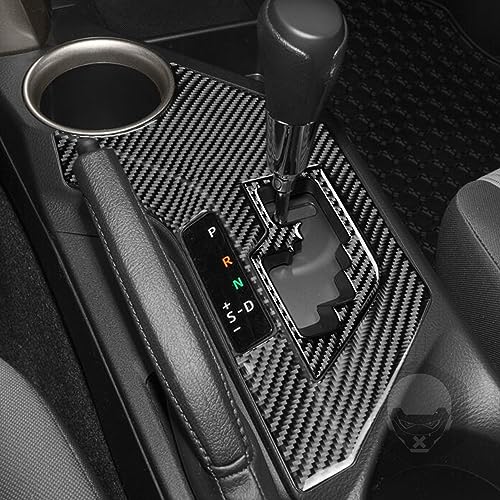 NVCNX Real Premium Carbon Fiber Car Center Console Automatic Transmission Gear Shift Panel Cover Decal Compatible with Toyota RAV4 2013 2014 2015 XLE LE Limited Interior Trim Kit Accessories Black - B - color: 2013-2015 Gear Shift Panel Trim - Kit B