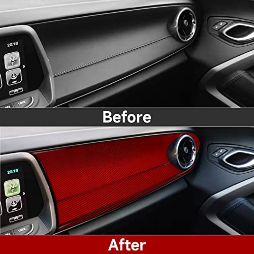 Car Copilot Center Console Dashboard Sticker Carbon Fiber Decal Interior Trim Cover for Chevrolet Camaro ZL1 2016 2017 2018 2019 2020 2021 2022 2023 Accessories - color: Copilot Center Console Dashboard