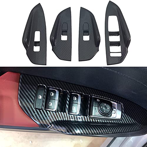 AOKIO Interior Door Window Switch Panel Cover Door Lock Control Button Trim for Kia K5 Accessories 2020 2021 2022 2023 2024 2025 North American Version - size: Window Switch Panel Cover Carbon Color