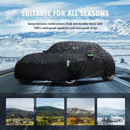 Car Cover Custom Fit for Mazda MX-5 Miata (1989-2025), Waterproof All Weather for Automobiles Full Exterior Cover Sun Rain Snow Protector with Door Zipper - size: Custom Fit for Mazda Mx-5