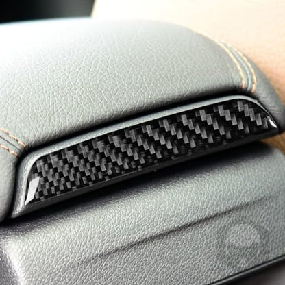 Generic Auto Center Armrests Box Rear Trim Strip Panel Sticker Compatible with Benz CLA C117 2014-2018 GLA X156 2015-2019 Real Carbon Fiber Cover Interior Trim Accessories Black, BM8112 - color: Center Armrests Box Rear Trim Strip Panel