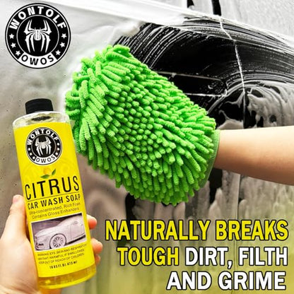Wontolf Complete Car Wash Cleaning Kit, Car Interior Detailing Kit with Car Wash Soap, Interior Detailing Cleaner, Wheel Cleaner, Wheel Brush, Dying Towel, for Cars Trucks RVs SUVs - size: 2.29 Fl Oz (Pack of 7)