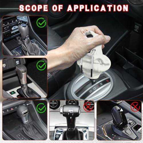 Gear Shift Hoodie, Shifter Hoodie, Funny Car Gear Shift Protector Cover, Automotive Interior Cute Gadgets Fashionable Mini Sweater Shifter Stick Knob Cover Universal for Most Vehicles (White) - color: White
