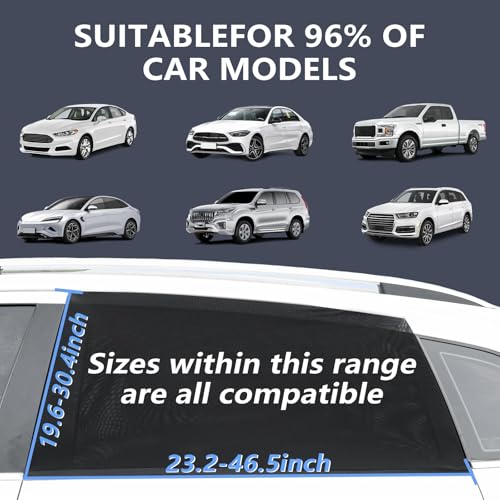 2 Pack Car Window Shades,Super Stretchy Mesh Screen Sun Car Window Shade Mosquito,Stretchable UV Protection Window Screen for Babies, Families and Pets - size: Large