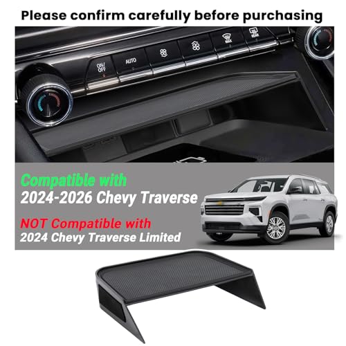 Carwiner Center Console Organizer Tray Compatible with 2024-2026 Chevy Traverse Accessories, Console Storage Box Compartment Tray（Not Compatible with 2024 Chevy Traverse Limited）