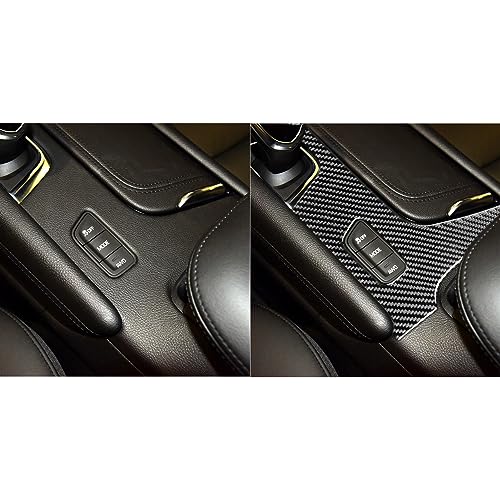 NVCNX Real Premium Carbon Fiber Compatible with Cadillac XT5 2017 2018 2019 Car Center Console Gear Shift Panel Cover Sticekr Decal Interior Trim Accessories Black - color: For 2017-2019 Xt5 Center Console Gear Shift Panel