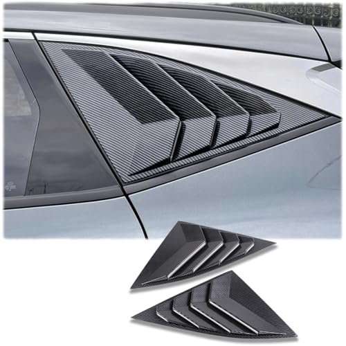 MUXEE 2Pcs Rear Side Window Louvers Air Vent Scoop Shades Cover Blinds Trim for Hyundai Tucson 2022 2023 2024 2025 - ABS Carbon Fiber Sport Interior Accessories（NOT FIT Tucson nline） - color: carbon fiber
