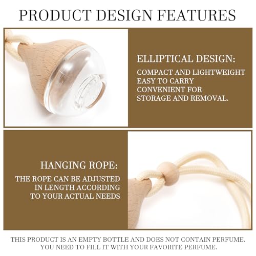 Refillable Car Air Freshener Hanging Diffuser, Empty Glass Bottle with Reed Sticks for Essential Oils, Car Scent Diffuser and Aromatherapy Pendant Decor for Women and Men (4PCS) - size: Reed Stick - 4PCS