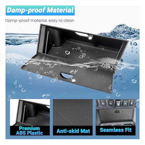 Center Console Organizer Compatible with 2016-2023 Toyota Tacoma Accessories, Insert Console Storage Box Tray (Only Fit Automatic Transmission with Wireless Charging Area)