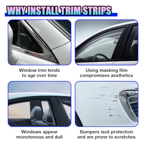 26Ft Automotive Chrome Trim Molding, 1/2" PVC Scratch-Proof Car Side Body Trim Strip Line, Car Interior Exterior Decoration Protecter Sticker, Universal for Fenders Door Window Bumper (Silver)
