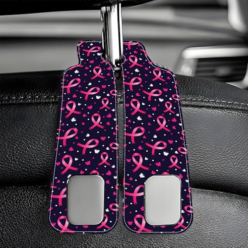 Car Headrest Purse Hanger Black and White Checkered 1 Pack Bag Purse Holder for Car Premium Leather Double Metal Hook for Handbags, Grocery Bags and Phones - color: Black and White Checkered