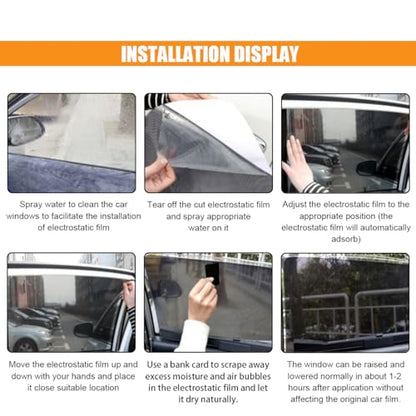4PCS Car Side Window Sunshade, Block UV Rays Car Privacy Protector, Reuseable Static Cling Film Stickers, Washable Car Window Shade for Baby, Window Tint for Most Vehicles