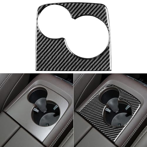 NVCNX Carbon Fiber Accessories for Mercedes Benz GLE GLS 350 450 450e 580 53 63 S AMG 2020-2026 2021 2022 2023 2024 2025 Center Console Rear Cup Holder Cover Interior Trim Overlay Sticker Decal 1PC - color: Center Console Rear Cup Holder Trim