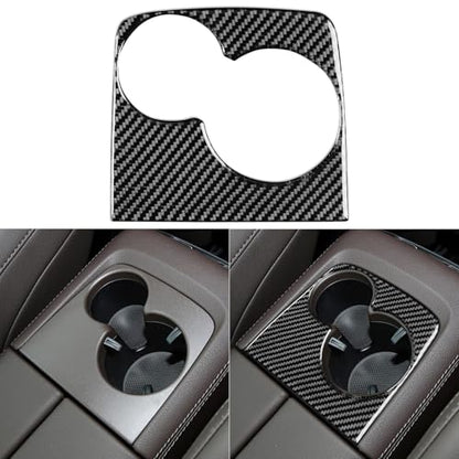NVCNX Carbon Fiber Accessories for Mercedes Benz GLE GLS 350 450 450e 580 53 63 S AMG 2020-2026 2021 2022 2023 2024 2025 Center Console Rear Cup Holder Cover Interior Trim Overlay Sticker Decal 1PC - color: Center Console Rear Cup Holder Trim
