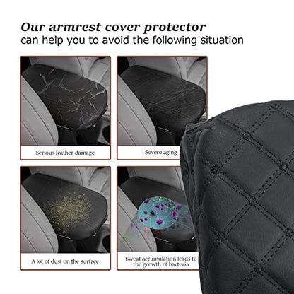 SKTU for 2021 2022 2023 2024 2025 2026 Kia Seltos Armrest Cover 2023 2024 2025 2026 Seltos Accessories Armrest Pad 2024 2025 2026 Seltos Seat Box Pad 2024 2025 2026 Seltos Center Console Cover - color: for 2021-2026 Seltos