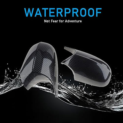 Side Mirror Cover Caps Compatible with BMW E90 E91 2008-2011, E92 E93 E81 E82 E87 E88 LCI Door Rear View Mirror Cap Replacement for 328i 335i Carbon Fiber Look - size: Carbon Fiber Look, style: 08-11 E90