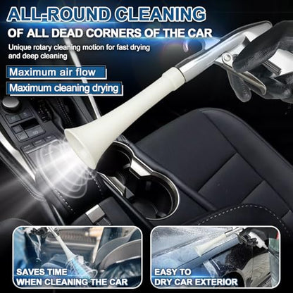 PARAROSE Car Detailing Cleaning Gun,Car Detailing Kit Interior Cleaner,High Pressure Blower Gun,Car Detailing Tools for Car Quickly Blasts Dirt and Dust Works with Air (White) - color: white