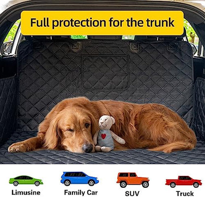 SUV Cargo Liner for Dog Car Seat Cover for Pets Waterproof Cargo Cover Dog Seat Mat for SUVs Sedans Vans with Bumper Flap Protector, Non-Slip, Black 70"x40"