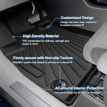 Peleus Floor Mats & Trunk Mat for 2024 2025 2026 Lincoln Nautilus All Weather TPE Protection Floor Liners Full Set with Cargo Liner for Lincoln Nautilus Accessories - style: for 2024 2025 Lincoln Nautilus