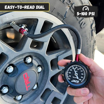 JACO ElitePro-X Tire Pressure Gauge with Lightning Chuck (100 PSI) - size: 100 PSI