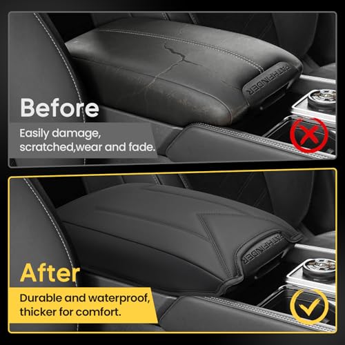 Shademax Center Console Cover for Nissan Pathfinder 2022-2025 2026 Armrest Cover Cushion Pad Arm Rest Cover Leather Console Lids Protector Middle Console Cover for Pathfinder Accessories Anti-Scratch - size: For Nissan Pathfinder 2022-2026