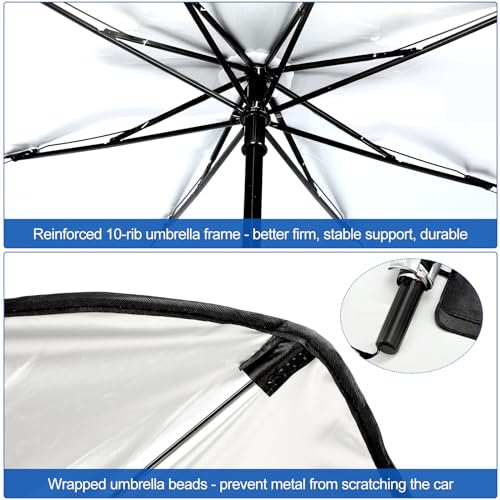 Riakrum Patriotic Eagle American Flag Car Windshield Sun Shade Umbrella Foldable UV Ray Windshield Sun Shade Car Front Window Sunshade Keep Vehicle Cool Heat Reflector, Fit Various Size