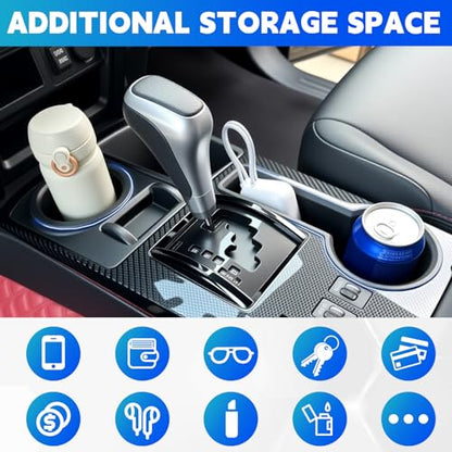Cup Holder Fits for 2014-2024 Toyota 4Runner Center Console Coaster Cup Mat Compatible with 4Runner Interior Accessories Organizer Storage Tray (Left+Right, 2PCS) - size: 14-24 Cup Holders
