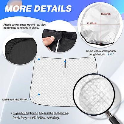 Canvcle Windshield Sun Shade for 2010-2024 2025 Toyota 4Runner Accessories, Thicken 6-Layer Front Window Sunshade Foldable Window Shade Cover Sun Visor Shield Protector Keep Car Cool - size: 1PCS Toyota 4Runner 2010-Present