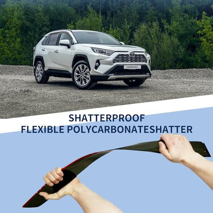 4PCS Rain Guards Fit for 2013-2018 Toyota RAV4 LE XLE SE, Tape-on Outside Mount Window Visors, Smoke Side Window Deflector, Vent Shade Shield, 2013 2014 2015 2016 2017 2018, Exterior Car Accessories - size: For 2013-2018 RAV4