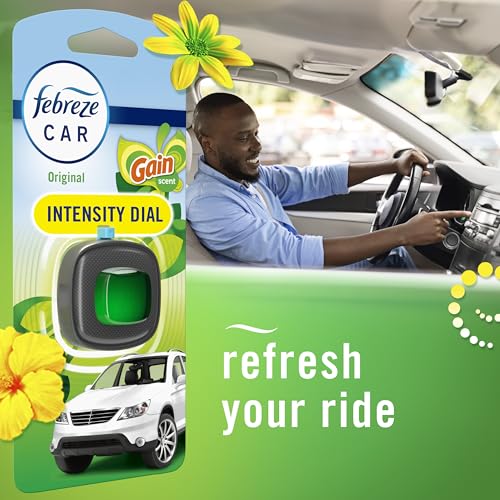 Febreze Car Air Freshener, Car Vent Clip and Odor Fighter, Gain Original Scent, 8 Count - size: 0.06 Fl Oz (Pack of 8)