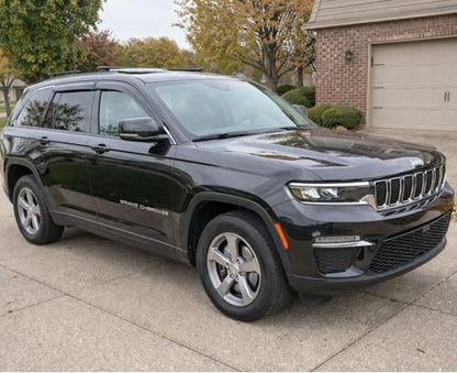 2022-2026 Tape-On Rain Guards for Jeep Grand Cherokee Side Window Visor Deflectors Laredo Altitude Limited Trailhawk Overland Summit Reserve Durable Tinted Shades 2023 2024 2025 - size: For Jeep Grand Cherokee 2022-2026