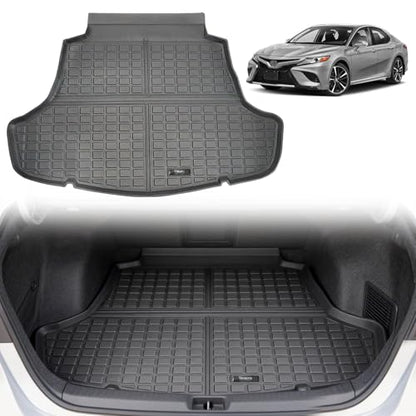 Vanseno for 2018-2025 2026 Toyota Camry Cargo Mats All Weather Trunk Mat Waterproof Anti-Slip for Toyota Camry Accessories No Hybrid - color: Fit 2018-2025 2026 Toyota Camry