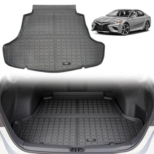Vanseno for 2018-2025 2026 Toyota Camry Cargo Mats All Weather Trunk Mat Waterproof Anti-Slip for Toyota Camry Accessories No Hybrid - color: Fit 2018-2025 2026 Toyota Camry