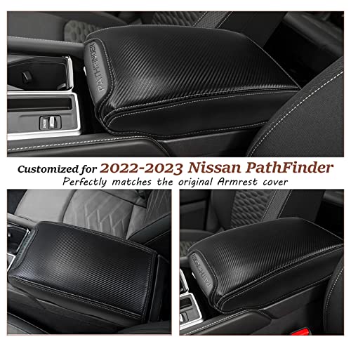 SKTU for 2024 2025 2026 Nissan Pathfinder Armrest Cover 2022-2026 Pathfinder Center Console Cover Nissan Pathfinder 2023 2024 2025 2026 Accessories 2022-2026 Pathfinder Center Console Cushion (Black) - color: 2022-2026 Pathfinder Black