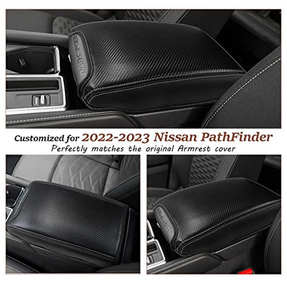 SKTU for 2024 2025 2026 Nissan Pathfinder Armrest Cover 2022-2026 Pathfinder Center Console Cover Nissan Pathfinder 2023 2024 2025 2026 Accessories 2022-2026 Pathfinder Center Console Cushion (Black) - color: 2022-2026 Pathfinder Black