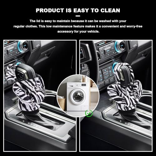 Universal Hoodie Car Gear Shift Cover, Funny Shifter Hoodie, Most Car Gear Shift Levers - color: Zebra, size: 1 Piece