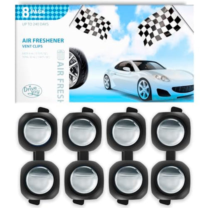 Car Air Freshener Vent Clips, 8 Pack, Provides Long-Lasting Scent, Up to 240 Days, Odor Eliminator (New Car Scent) - color: New Car