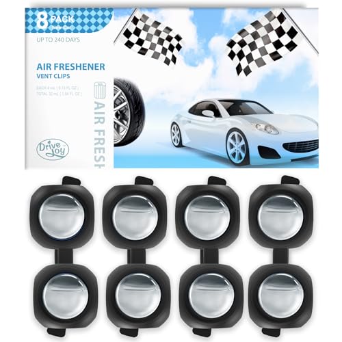 Car Air Freshener Vent Clips, 8 Pack, Provides Long-Lasting Scent, Up to 240 Days, Odor Eliminator (New Car Scent) - color: New Car