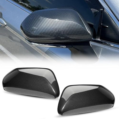 Mirror Cover Caps Compatible with Toyota Camry 2018 2019 2020 2021 2022 2023 2024 2025 Carbon Fiber Side Mirror Cap Replacement Trim-Driver & Passenger Side-2 PCS - size: Fit for Toyota Camry 2018-2025-Carbon Fiber