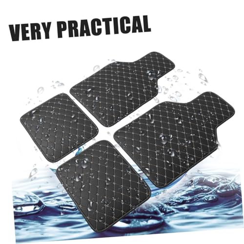 POPETPOP 4Pcs Wearable Car Floor Mats with Anti-Slip PVC Material Fit Foot Pads for Front and Rear Protection Auto Carpet for Cars and Suvs