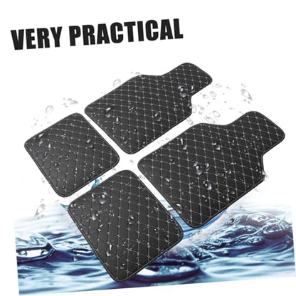 POPETPOP 4Pcs Wearable Car Floor Mats with Anti-Slip PVC Material Fit Foot Pads for Front and Rear Protection Auto Carpet for Cars and Suvs