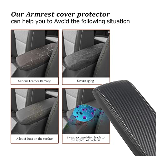 SKTU for 2022 2023 Chevrolet Bolt EUV Center Console Cover 2023 Bolt EUV Armrest Cover 2022 2023 Bolt EUV LT/Premier Console Cover Center Console Soft Cushion for Bolt EUV LT/Premier (White Line) - color: for 2022 2023 Bolt EUV