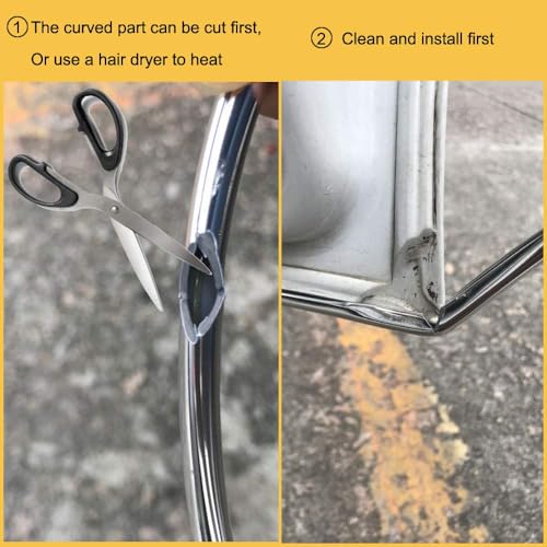 Car Door Trim Edge 10 metres Body Strip Chrome Mold Scratch Guard Protector Air Condition Vent Decoration U Shape (10 metres) - size: 10 metres
