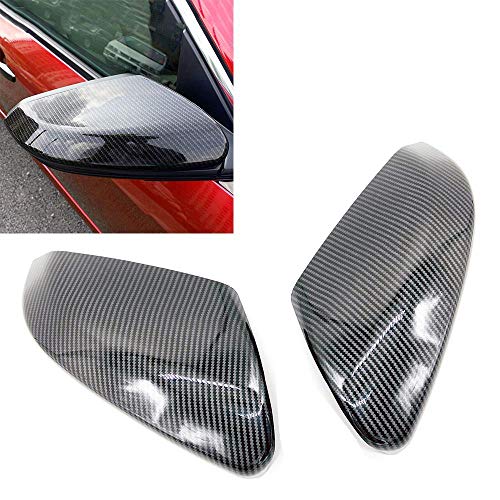 Carbon Fiber Print Style Side Door Mirror Cover Overlay Compatible With 2016-2020 Civic No Signal Lights