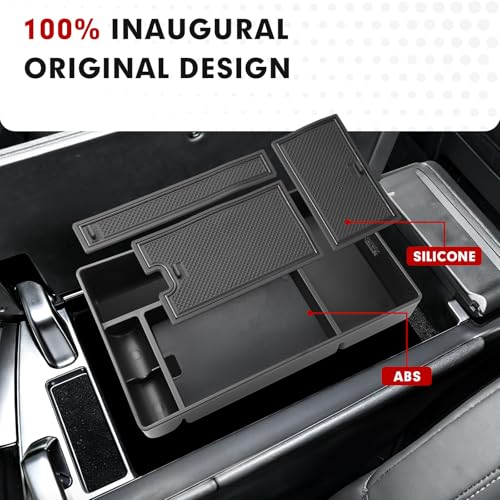 Autorder Center Console Organizer for 2022 2023 2024 2025 Lexus NX NX 250/NX 350/NX 350h 450h+ Accessories Armrest Storage Box Secondary Insert Tray with Anti-Slip Mat - size: 2022-2026 Lexus NX 250/350/350h/450h+
