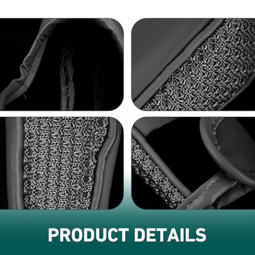Car Gear Shift Knob Cover, 2.75" x 4.72" Anti-Slip Leather Car Shifter Protector, Automatic & Manual Transmission Universal Auto Interior Decoration for Cars, SUVs, Trucks (Black)