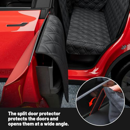 Dog Car Seat Cover For Back Seat Compatible With Tesla Model Y/3 - Pet Travel Hammock For Suv - Pets Backseat Covers For Car Seats -Waterproof Cars Seat Extender Protector Dogs with Headrest Protector - size: Tesla Dog Car Seat - Standard