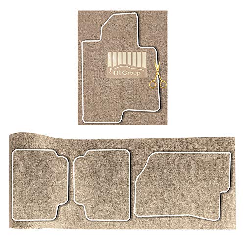 FH Group Car Floor Mats - DIY Ultra Waterproof Trimmable Non-Slip Vinyl Floor Mats, Solid Beige - color: SOLID BEIGE