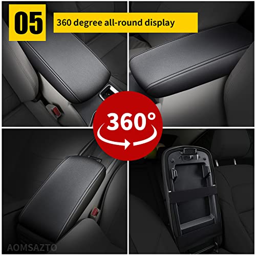 AOMSAZTO Console Covers for 2013-2018 Nissan Altima Armrest Covers for Nissan Altima Leather Black with Black Stiches - size: 2013-2018 Nissan Altima